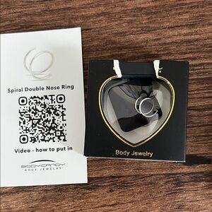 Body Candy Spiral Double Nose Ring